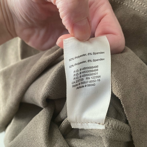 NEW Aritzia Wilfred Dress Women's Tan Vegan Faux Suede Mini Cap Sleeve party - Picture 8 of 8